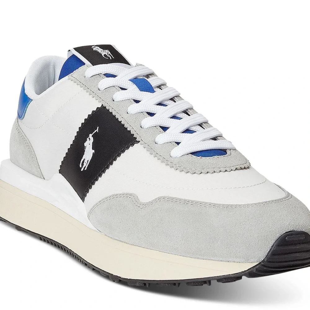 Polo Ralph Lauren Men's Train 89 Lace-Up Suede/Nylon Sneakers, Size 9.5 - Picture 2 of 11